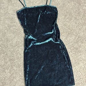 Windsor Blue/Teal Mini Dress Spaghetti Strap
